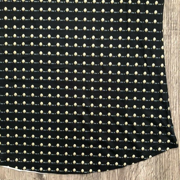 NWOT American Apparel Sublimation Collection "Brain: Use It" Black Tank Top - Picture 2 of 4